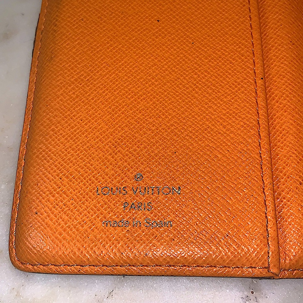 LOUIS VUITTON MONOGRAM AGENDA KOALA PM 2006 PLANNER ORANGE CROSS-GRAIN LEATHER - Picture 8 of 15